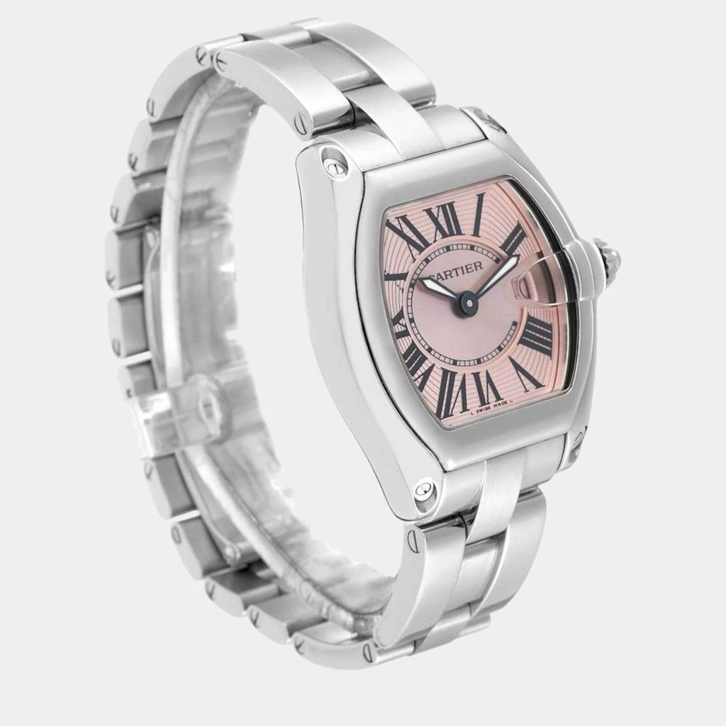 Cartier Roadster Small Pink Dial Steel Ladies Watch W62017V3 商品