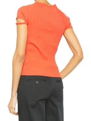 商品Helmut Lang|Rib-Knit Cotton T-Shirt,价格¥508,第2张图片详细描述