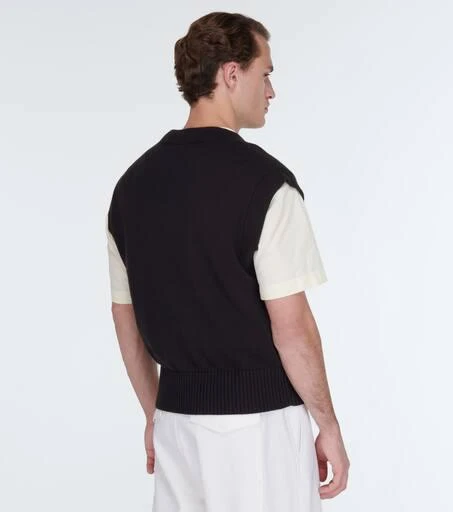 商品AMI|Logo cotton and wool sweater vest,价格¥1603,第4张图片详细描述