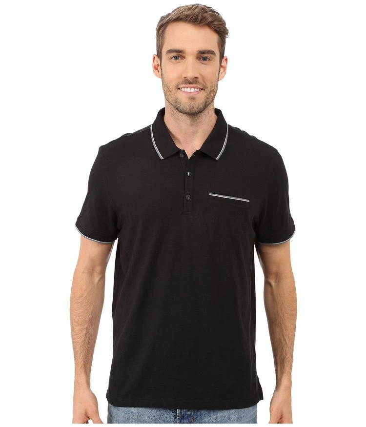 商品Calvin Klein|Liquid Cotton Short Sleeve Slub Tipped Polo,价格¥332,第1张图片