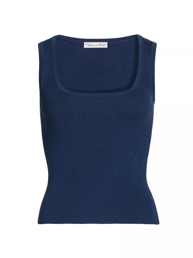 商品Oscar de la Renta|Silk-Blend Rib-Knit Tank,价格¥9622,第1张图片