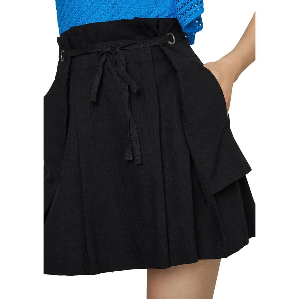 商品BCBG|BCBGMAXAZRIA Womens Linen Blend Pleated Skirt,价格¥106,第3张图片详细描述