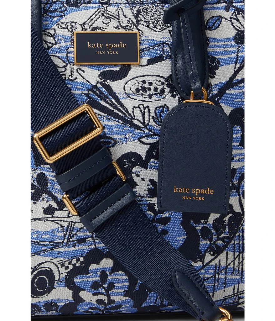 商品Kate Spade|Manhattan Walk In The Park Toile Jacquard Fabric Small Tote,价格¥2601,第4张图片详细描述