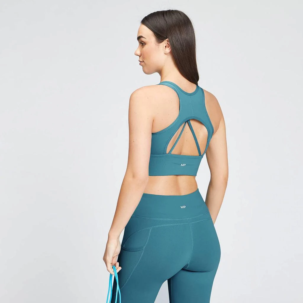 商品Myprotein|MP Women's Power Longline Sports Bra - Ocean Blue,价格¥109,第1张图片