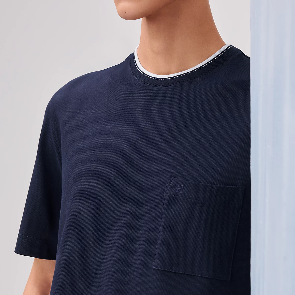 【预售】 爱马仕 25春夏 男士 短袖T恤 T-shirt détail « piqûres sellier » H557970HA01  商品