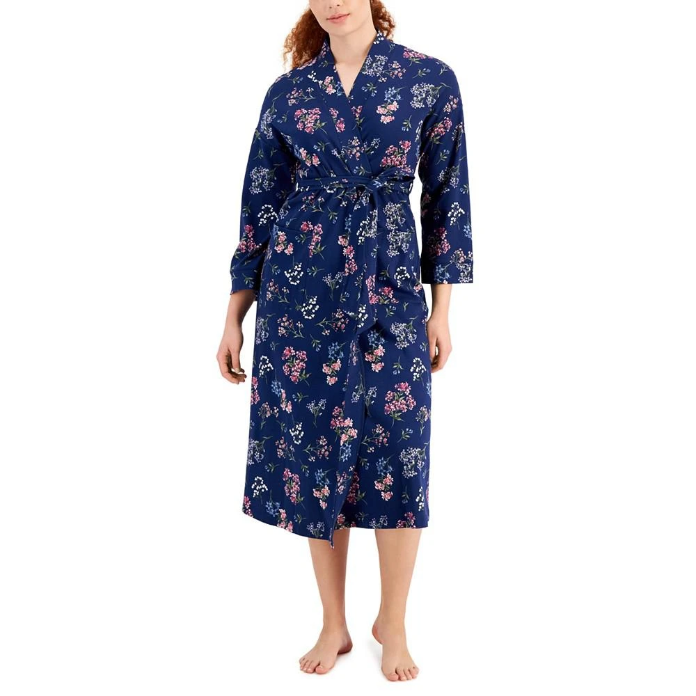 商品Charter Club|Women's Brushed Knit Cotton Robe, Created for Macy's,价格¥259,第1张图片