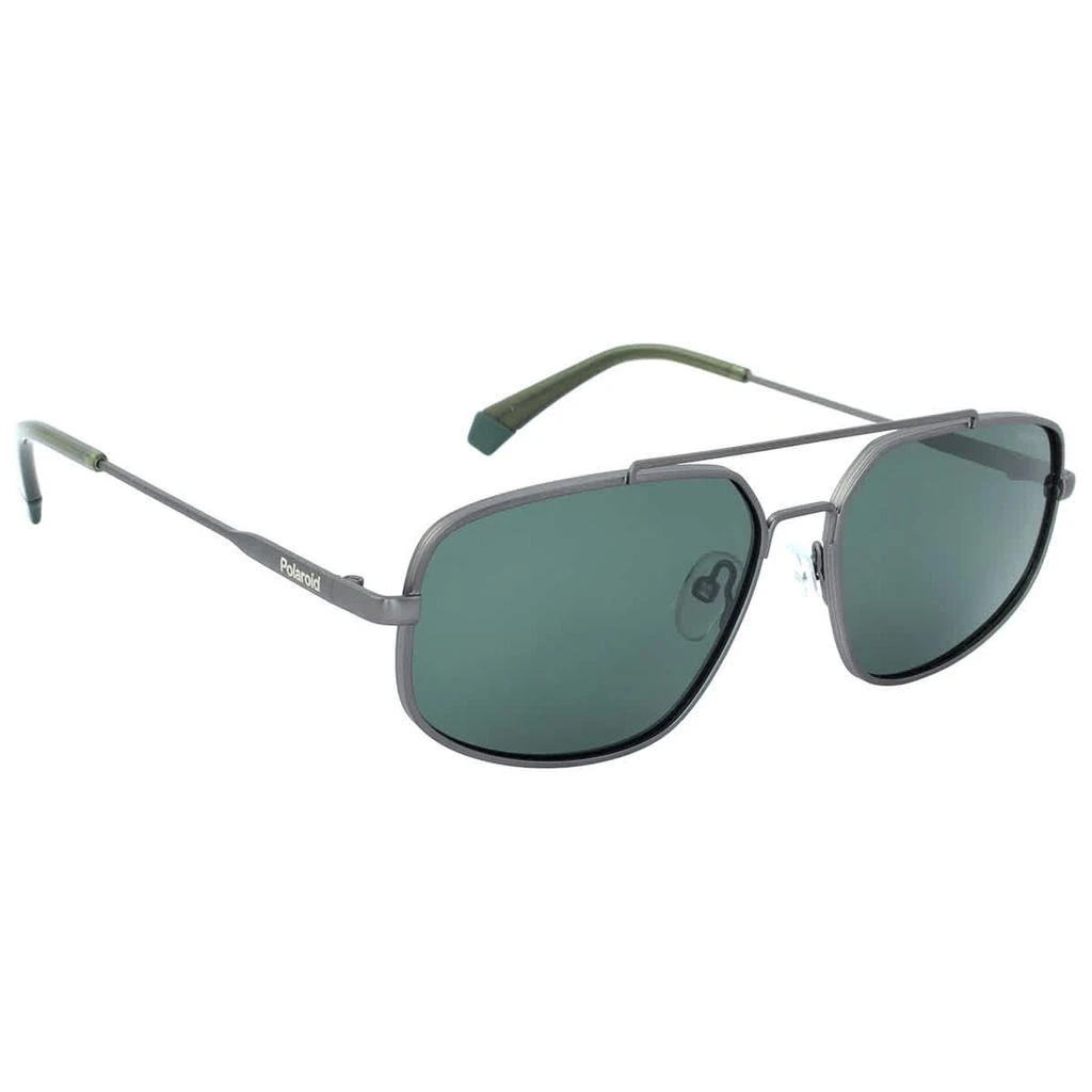 商品Polaroid|Polaroid Green Rectangular Mens Sunglasses PLD 2112/S 0R80/UC 58,价格¥148,第1张图片