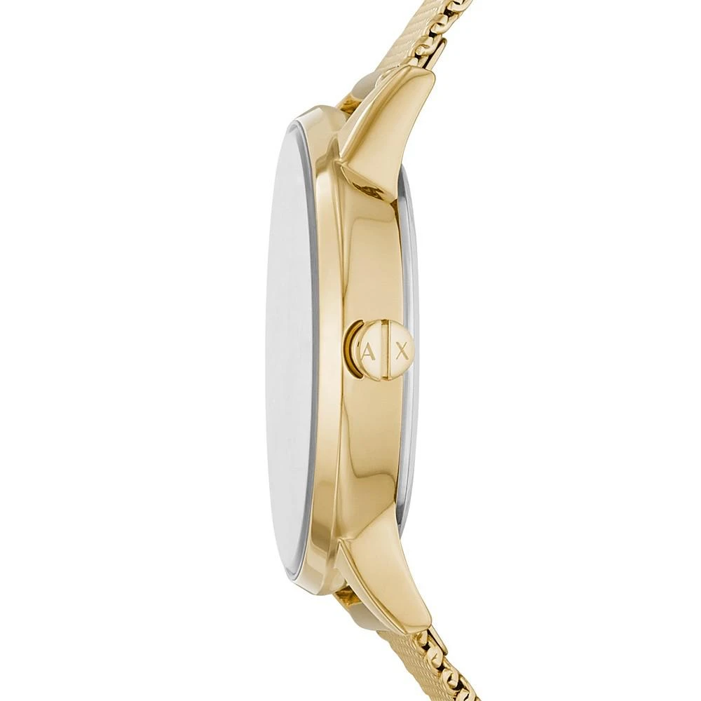 商品Armani Exchange|AX Women's Gold-Tone Stainless Steel Mesh Bracelet Watch 28mm,价格¥898,第2张图片详细描述