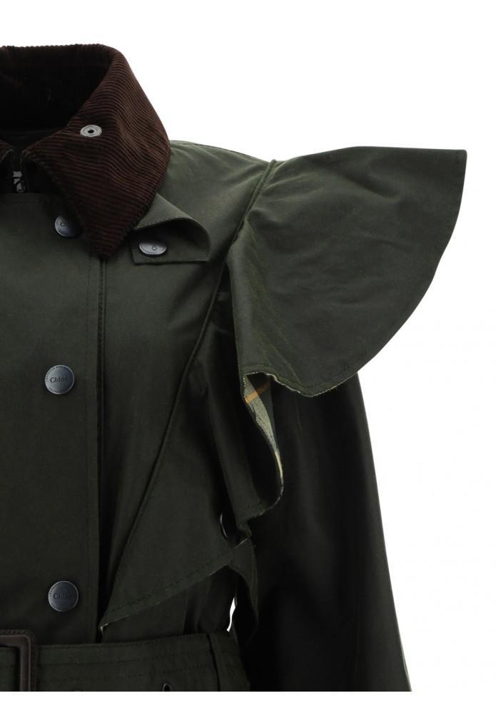 商品Chloé|Barbour X Chloé Raincoat Jacket,价格¥10476,第5张图片详细描述