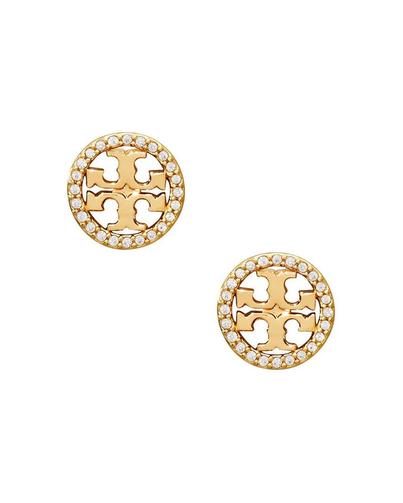 商品Tory Burch|Crystal Circle Logo Stud Earrings,价格¥746,第1张图片