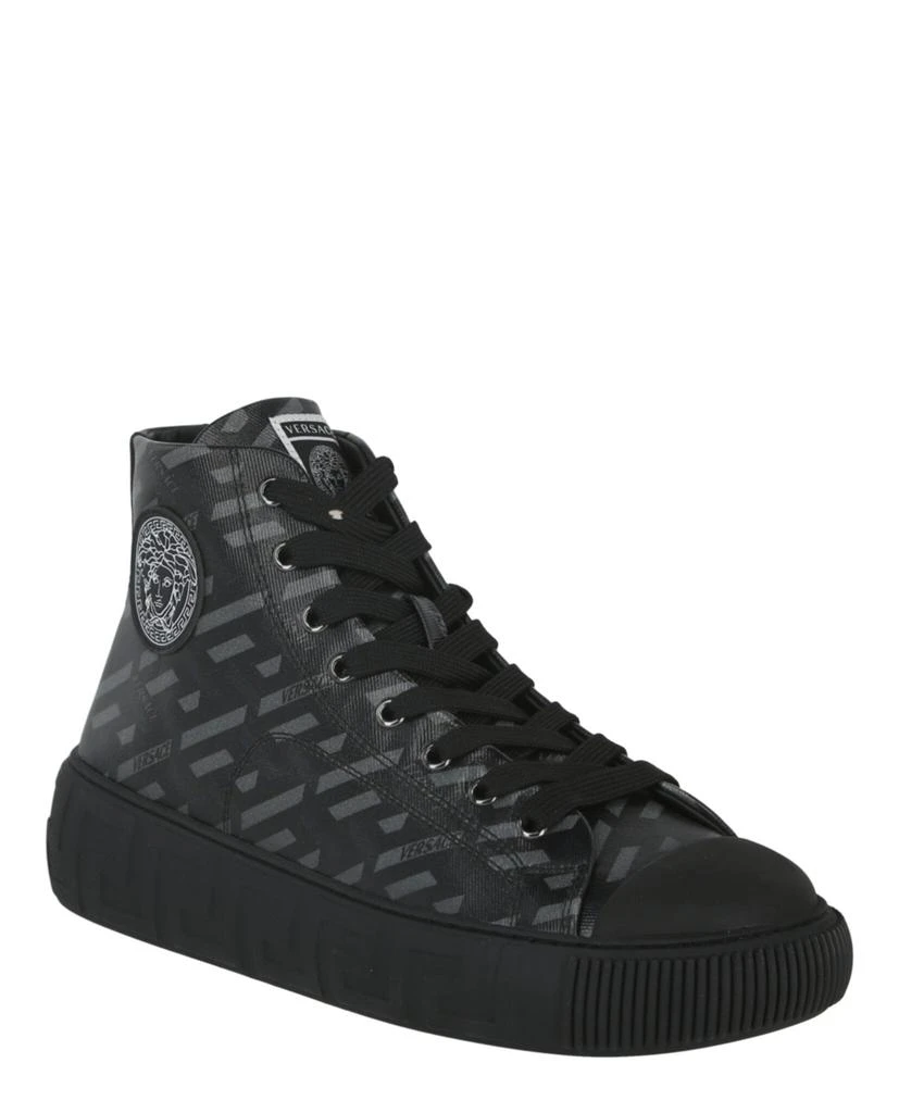 商品Versace|La Greca Print High-Top Sneakers,价格¥2104,第2张图片详细描述