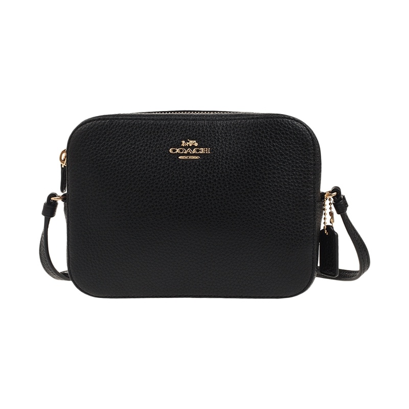 商品Coach|Coach 奥莱款迷你女士皮质单肩斜挎相机包 87734IMBLK,价格¥1093,第1张图片