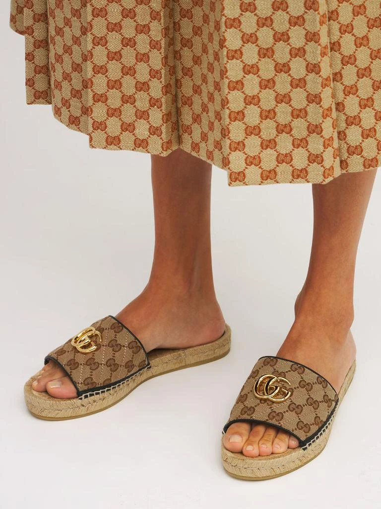 商品Gucci|20mm Pilar Canvas Slide Espadrilles,价格¥4542,第1张图片详细描述