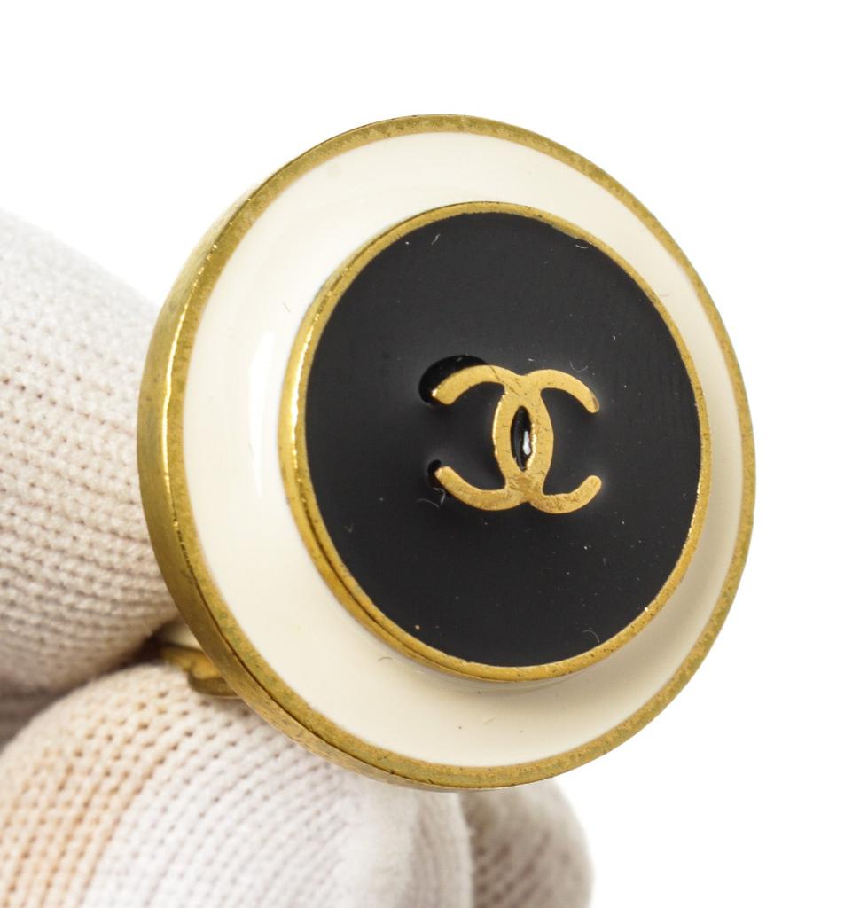 Chanel Yellow Round CC Earring商品第2张图片规格展示