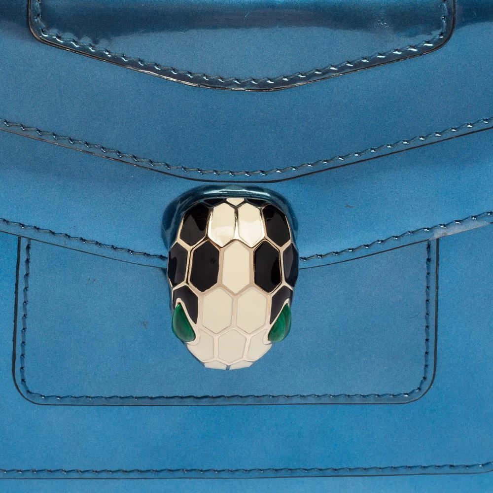 Bvlgari Metallic Blue Patent Leather Serpenti Forever Shoulder Bag 商品