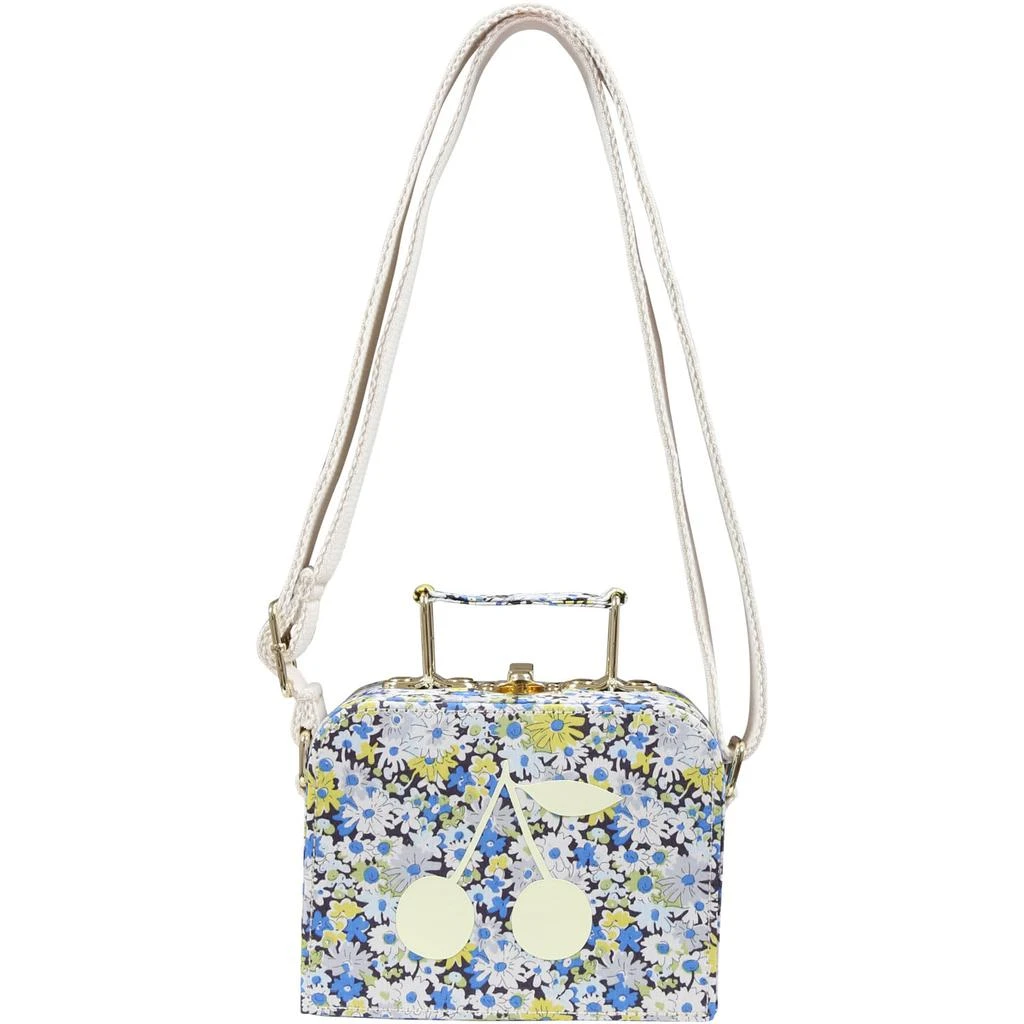 商品Bonpoint|Light Blue Bag For Girl With Floral Pattern,价格¥1189,第4张图片详细描述
