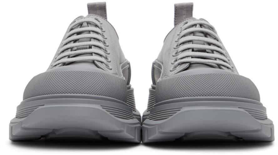 商品Alexander McQueen|Grey Driver Tread Slick Low Sneakers,价格¥6369,第4张图片详细描述