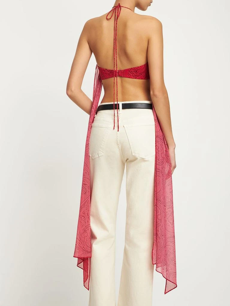商品ETRO|Paisley Print Chiffon Bra Top,价格¥2721,第2张图片详细描述
