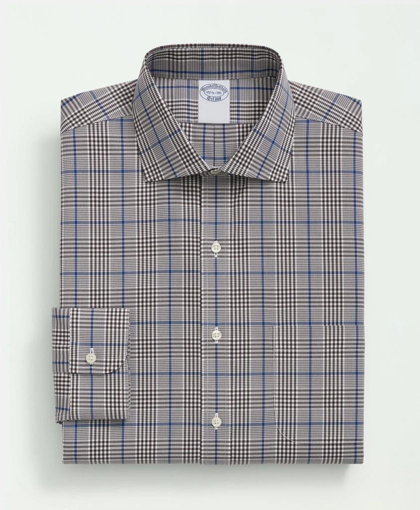 商品Brooks Brothers|Stretch Supima® Cotton Non-Iron Pinpoint English Collar, Glen Plaid Dress Shirt,价格¥496,第3张图片详细描述