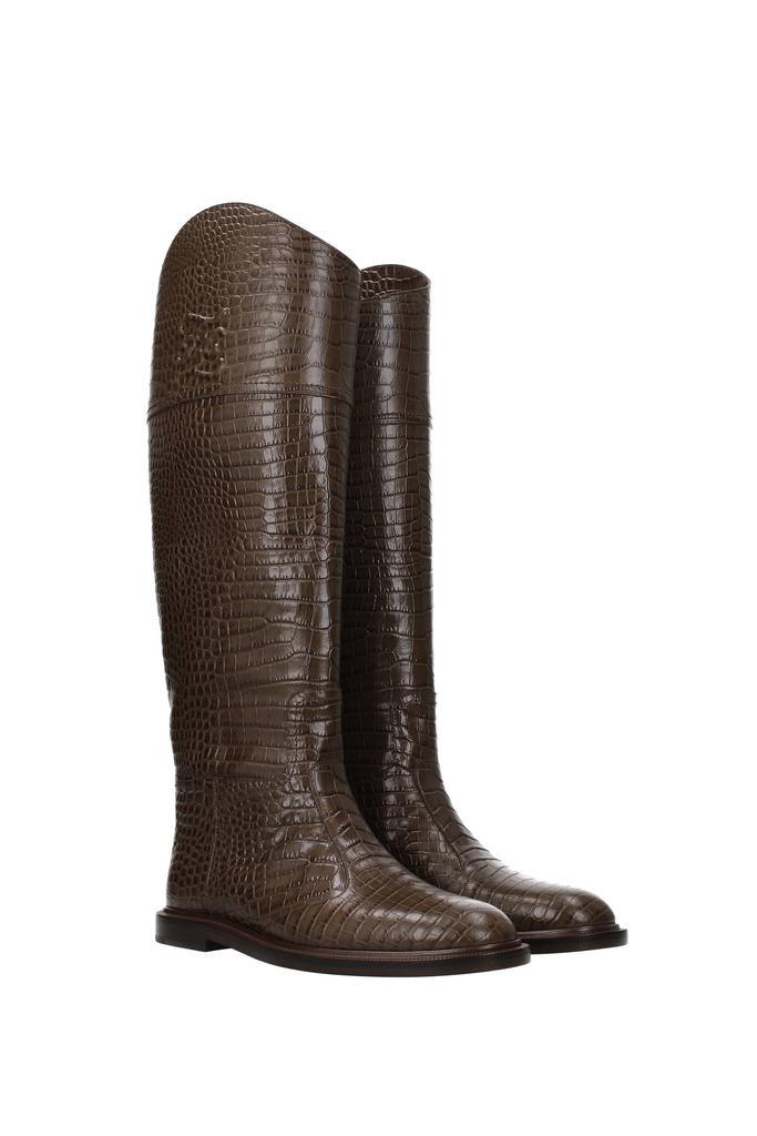 商品Fendi|Boots Leather Brown Mud,价格¥8333,第4张图片详细描述