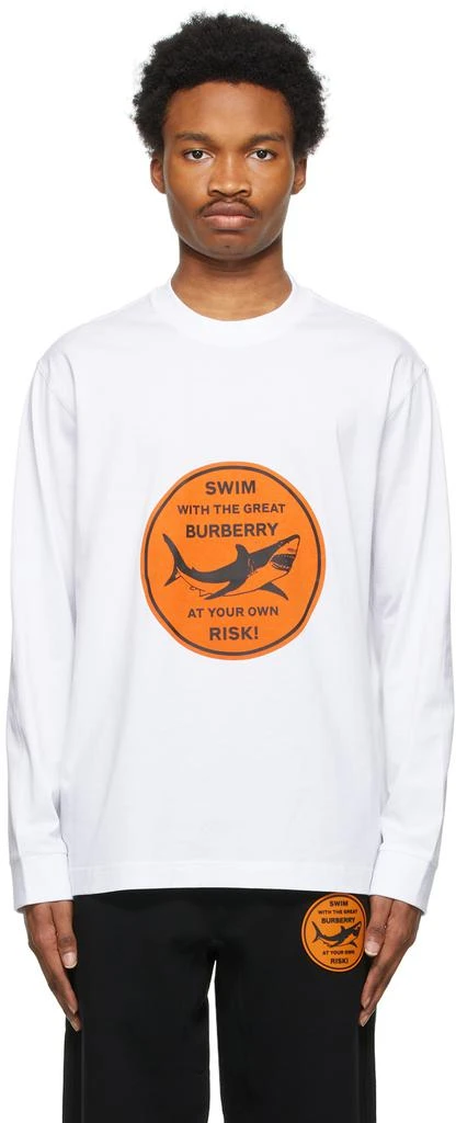 商品Burberry|White Shark Graphic Long Sleeve T-Shirt,价格¥4054,第1张图片