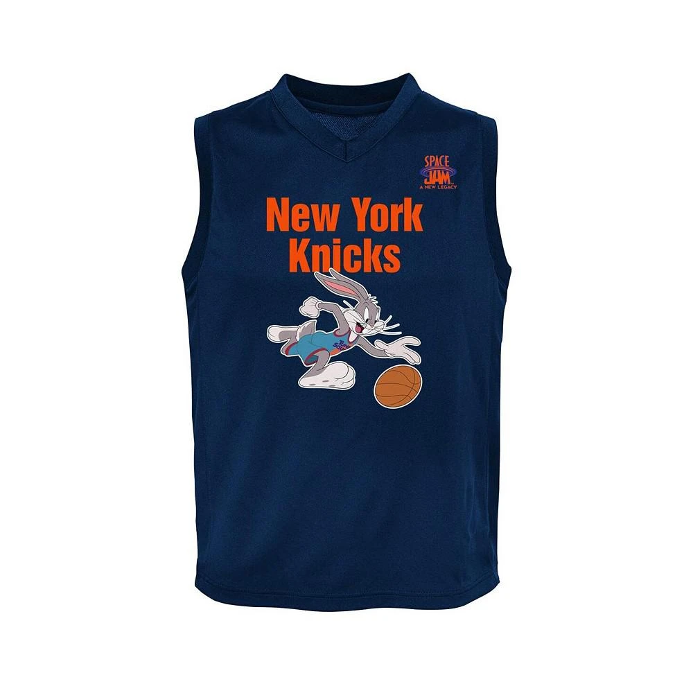 商品Outerstuff|Big Boys and Girls Blue New York Knicks Space Jam 2 Slam Dunk Mesh Tank Top,价格¥261,第2张图片详细描述