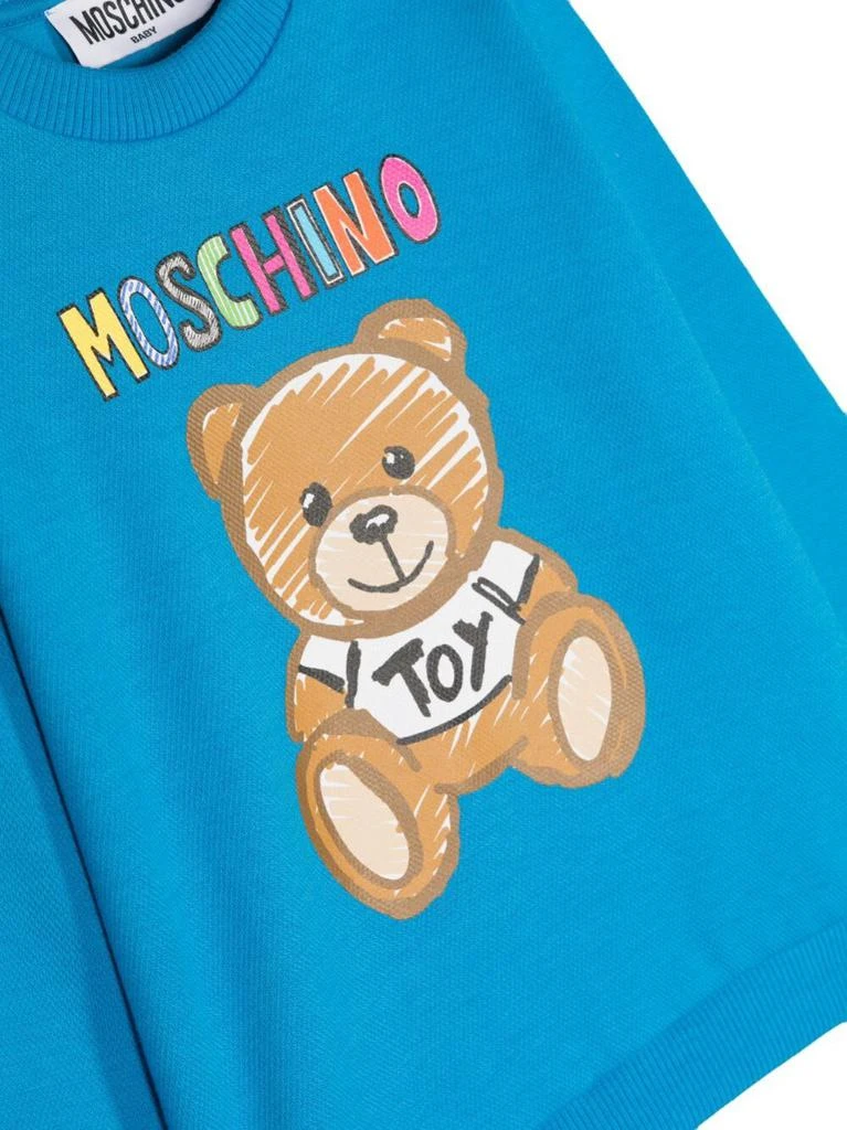 商品Moschino|Leo teddy-print jersey-fleece sweatshirt,价格¥666,第3张图片详细描述