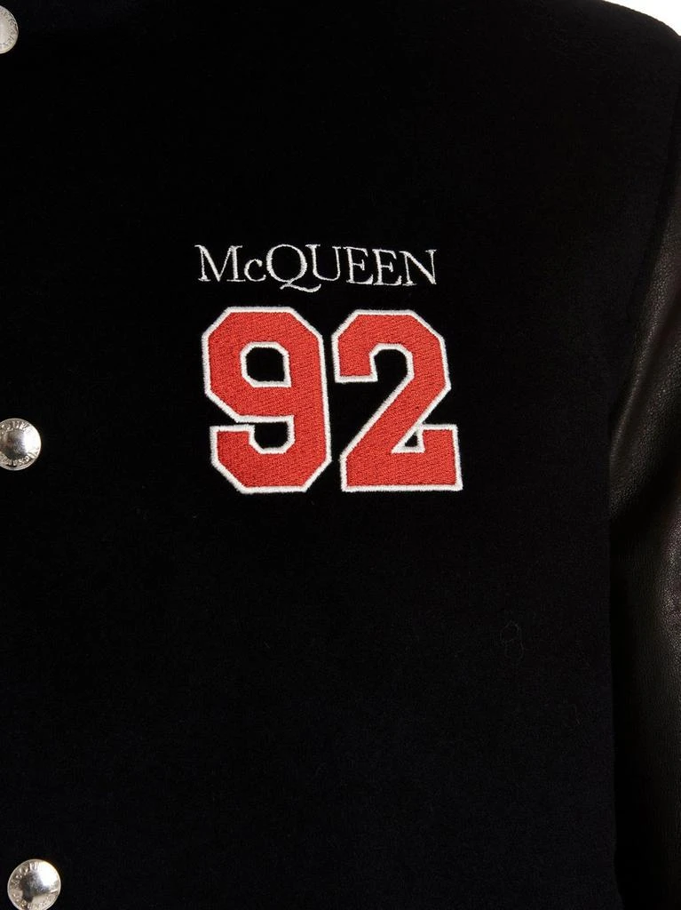 商品Alexander McQueen|Alexander McQueen Logo Embroidered Buttoned Jacket,价格¥14056,第4张图片详细描述