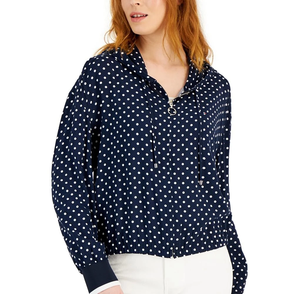 商品Tommy Hilfiger|Women's Dot Print Zip-Up Hoodie,价格¥257,第3张图片详细描述