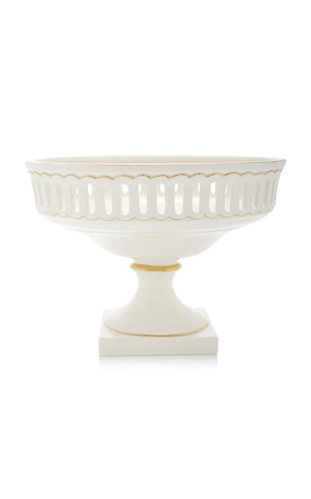 商品MoDA|Moda Domus - Balconata Creamware Fruit Bowl - Gold - Moda Operandi,价格¥1091,第1张图片