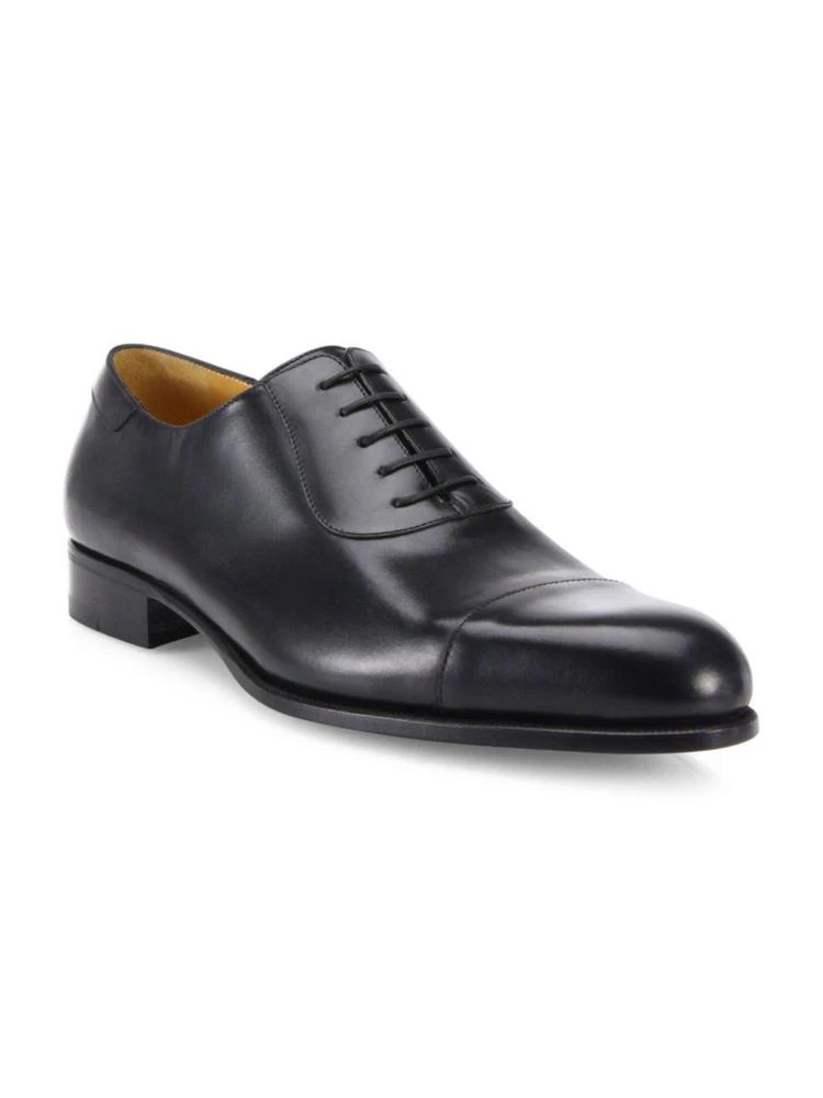 商品A. Testoni|A. Testoni - Leather Cap Toe Oxfords,价格¥1688,第1张图片