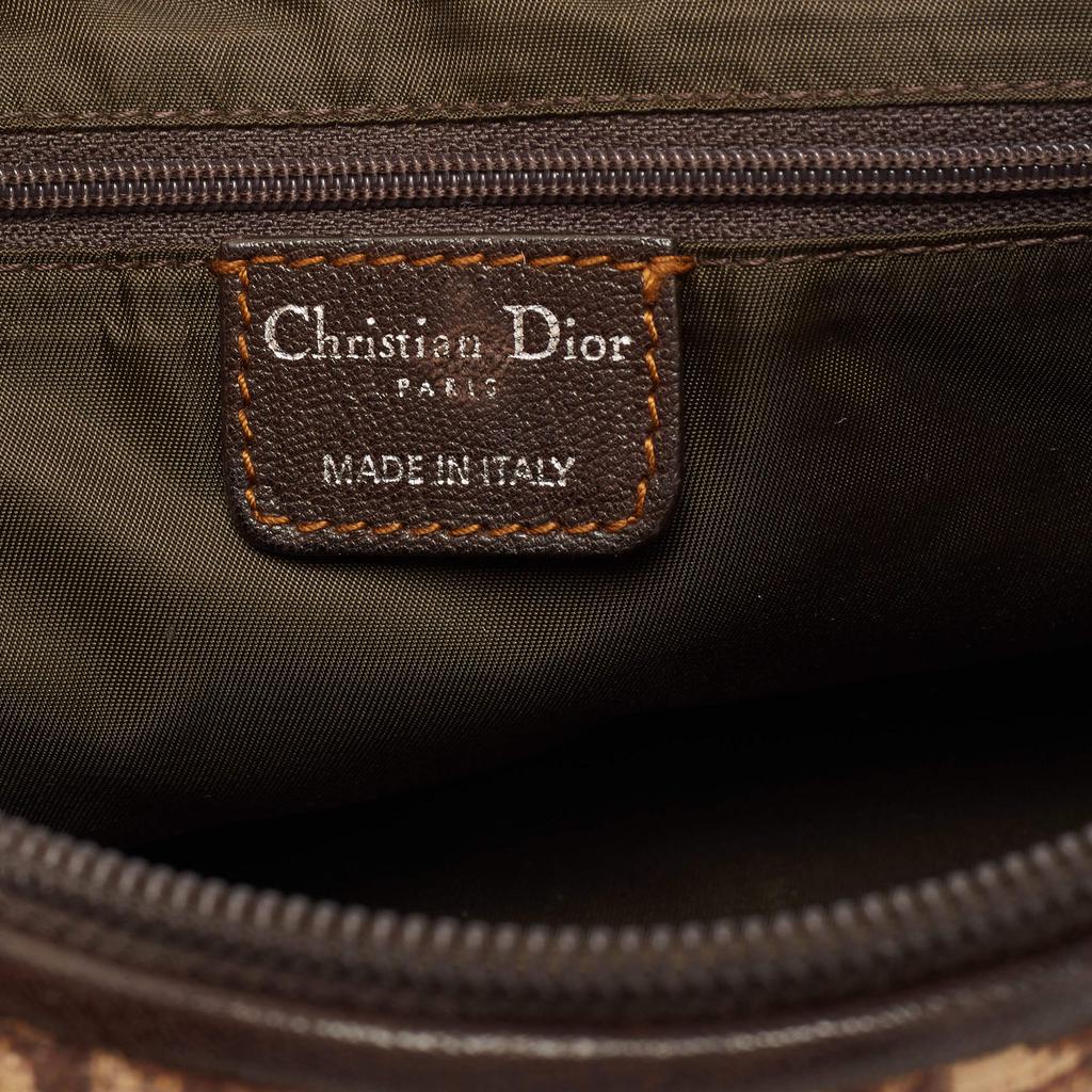Dior Brown/Beige Oblique Canvas and Leather East/West Boston Bag商品第9张图片规格展示