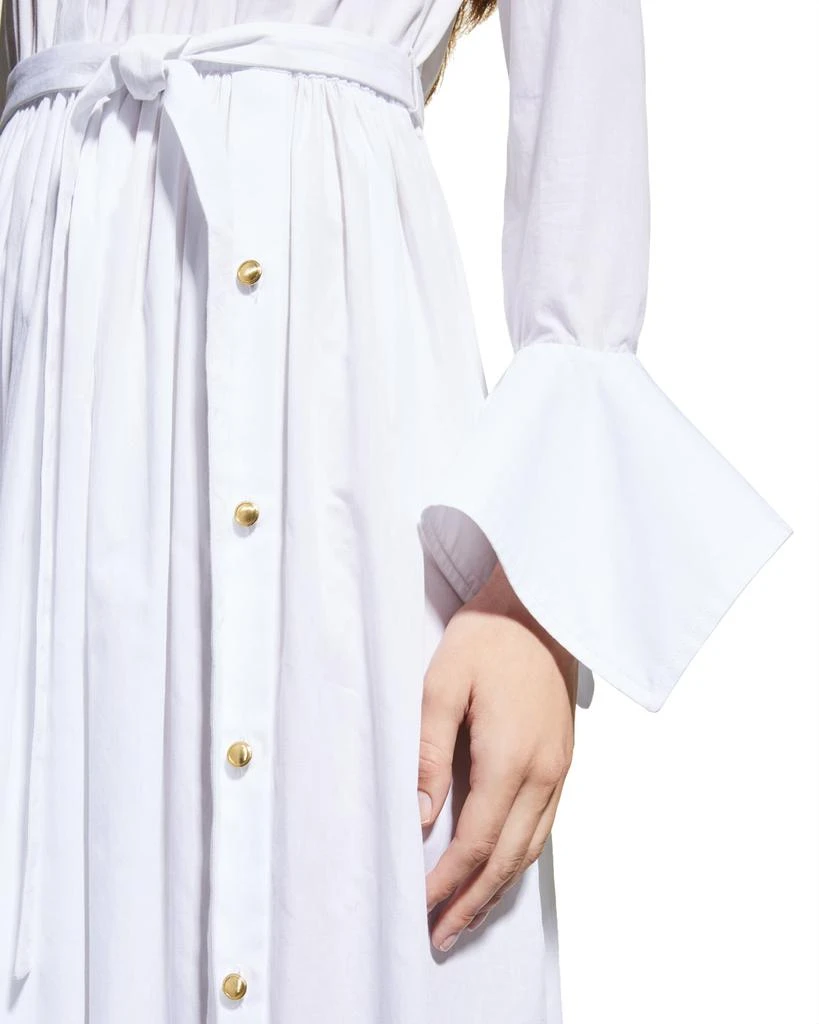 Ruffle-Cuff Belted Maxi Shirtdress 商品