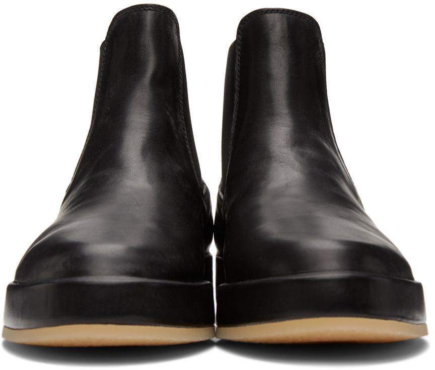 Black Leather Wrapped Chelsea Boots商品第2张图片规格展示