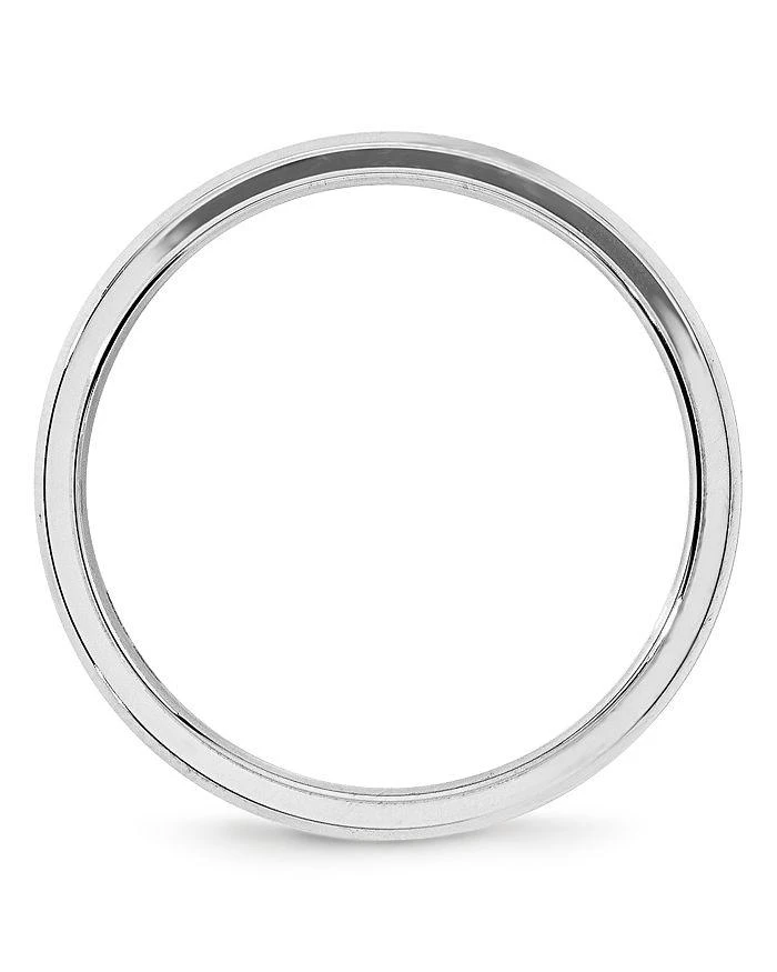 商品Bloomingdale's|Men's 4mm Bevel Edge Comfort Fit Band in 14K White Gold - Exclusive,价格¥7277,第4张图片详细描述