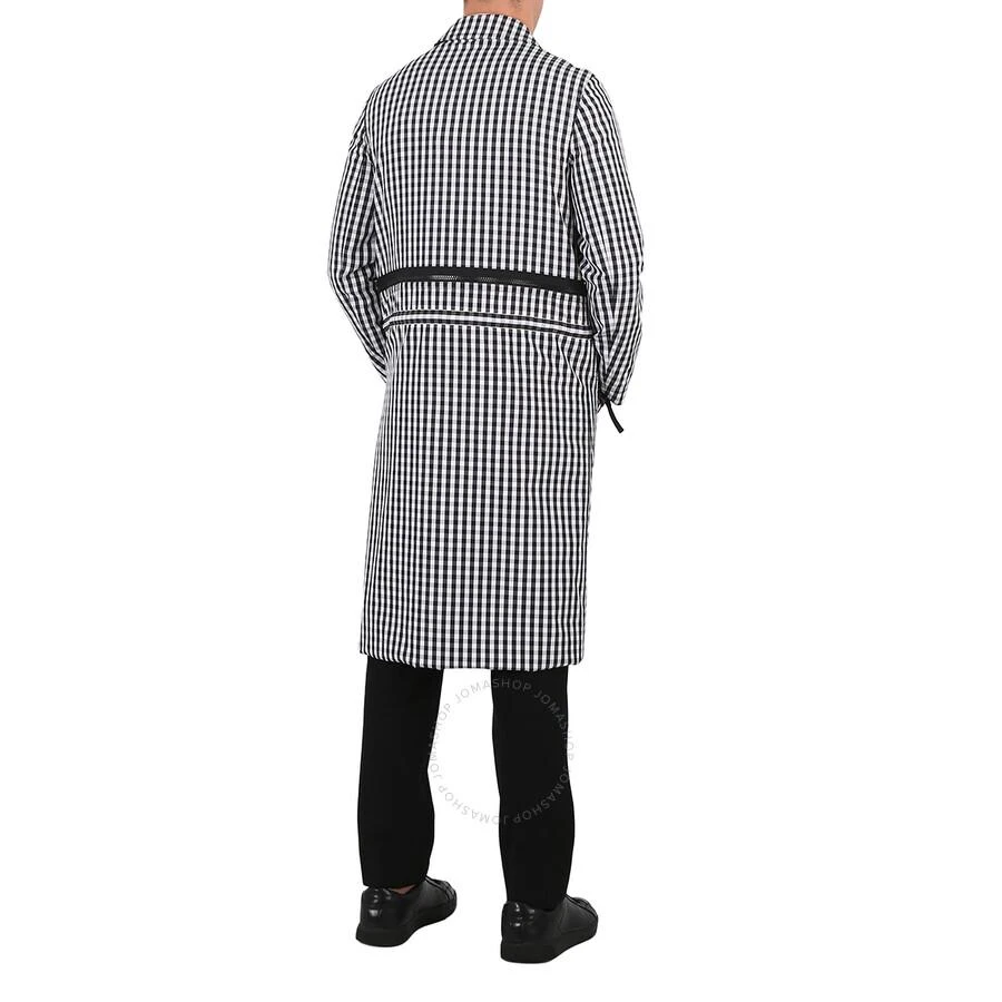 商品Burberry|Burberry Men's Black Pattern Gingham Technical Wool Loop-back Car Coat, Brand Size 44 (US Size 34),价格¥4038,第3张图片详细描述