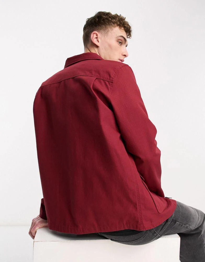 商品Vans|Vans drill chore lined jacket in burgundy,价格¥701,第4张图片详细描述