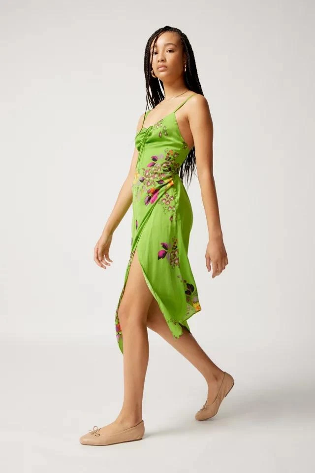 商品Urban Outfitters|UO Priscilla Lace-Up Midi Dress,价格¥152,第2张图片详细描述