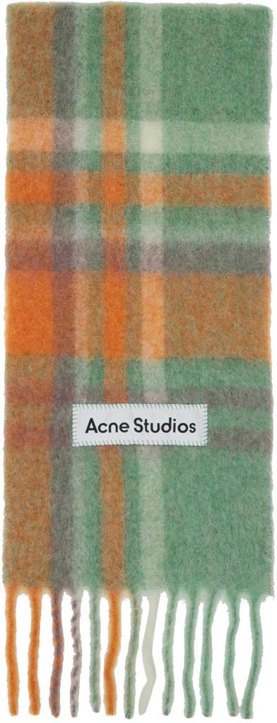 商品Acne Studios|Orange & Green Tartan Scarf,价格¥2386,第1张图片