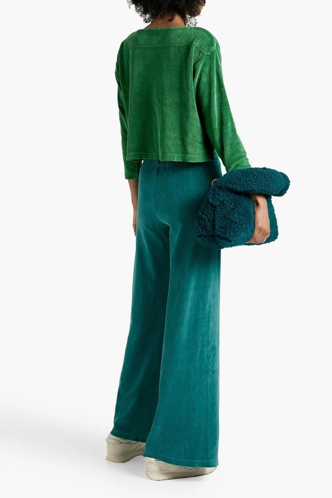 商品SUZIE KONDI|Cotton-blend velour wide-leg pants,价格¥442,第3张图片详细描述
