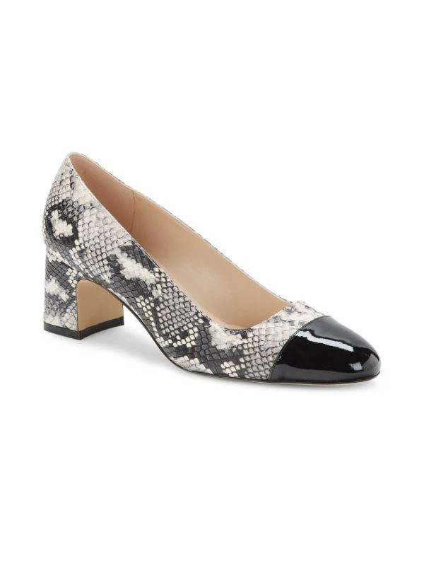 商品Stuart Weitzman|Milla Snake Embossed Leather Pumps,价格¥2027,第2张图片详细描述