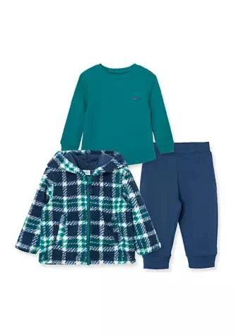 商品Little Me|Me Baby Boys 2 Piece Plaid Sherpa Set,价格¥221,第1张图片