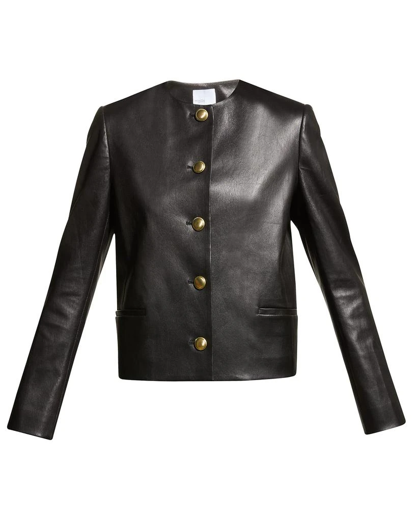 商品ROSETTA GETTY|Plonge Leather Tailored Jacket,价格¥18212,第2张图片详细描述