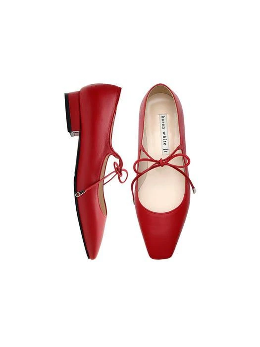 商品KAREN WHITE|Girlish Ribbon Flat Shoes,价格¥1210,第1张图片