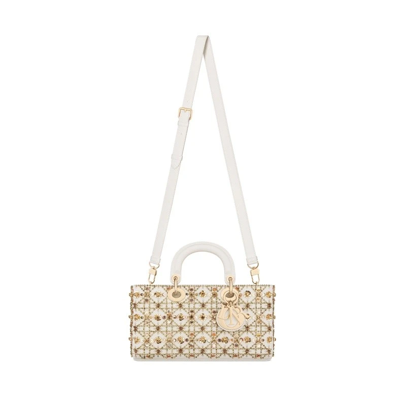 Dior 迪奥 Lady D-Joy系列女士白色牛皮手提包 商品