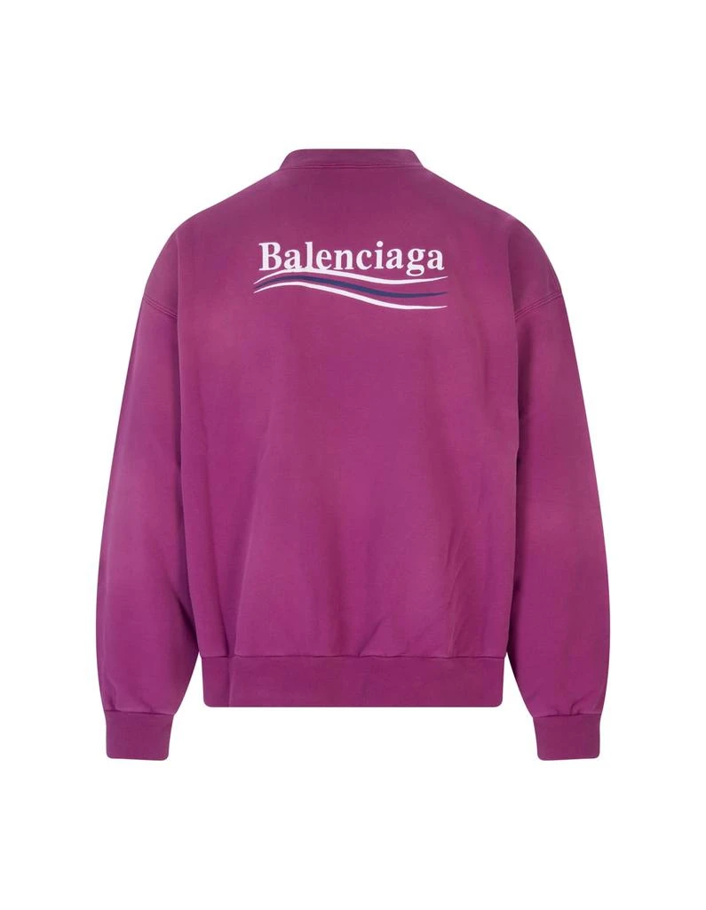 商品Balenciaga|Balenciaga Woman Magenta Political Campaign Regular Fit Sweatshirt,价格¥4753,第2张图片详细描述
