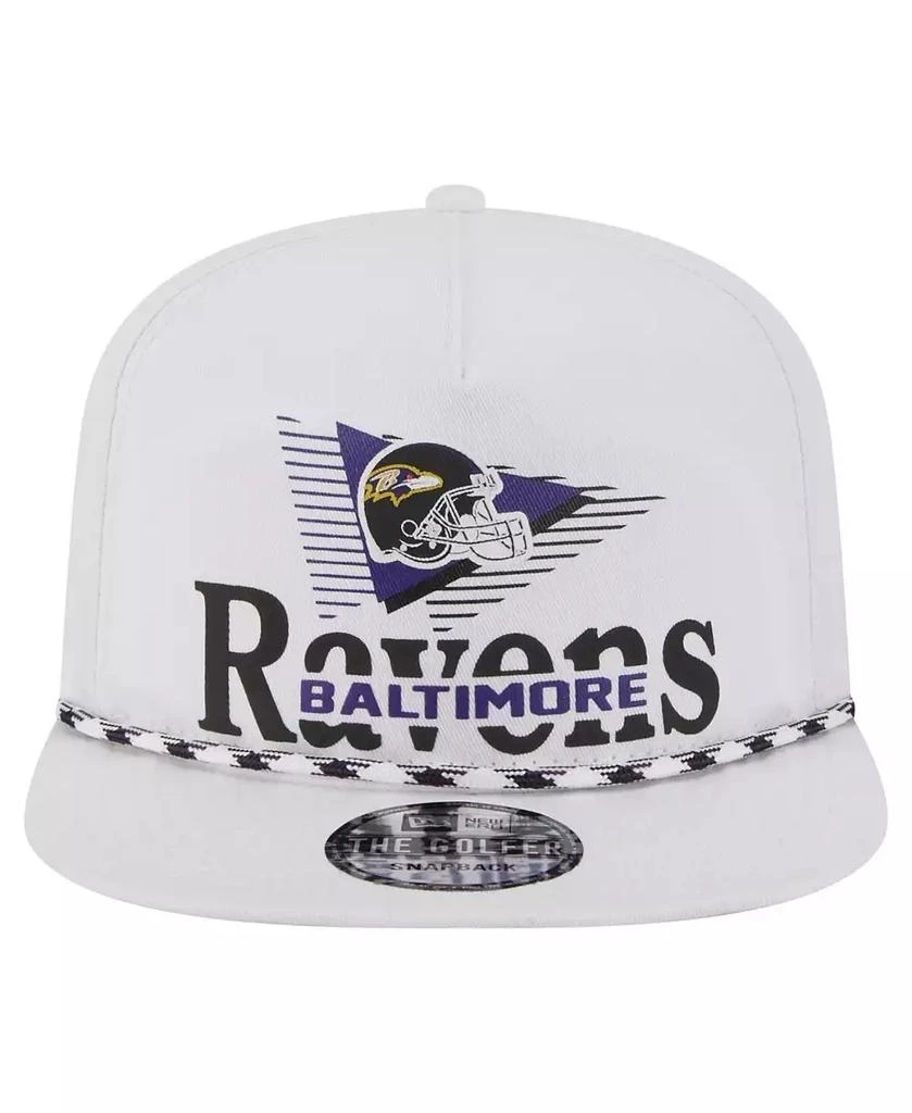 商品New Era|Men's White Baltimore Ravens Collide Golfer Snapback Hat,价格¥275,第2张图片详细描述