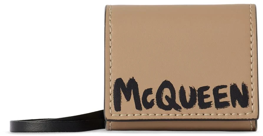 商品Alexander McQueen|Brown Leather AirPods Case,价格¥1558,第1张图片
