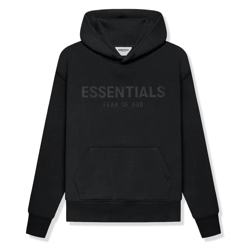 商品Essentials|Fear Of God Essentials Kids Black Hoodie,价格¥1000,第1张图片