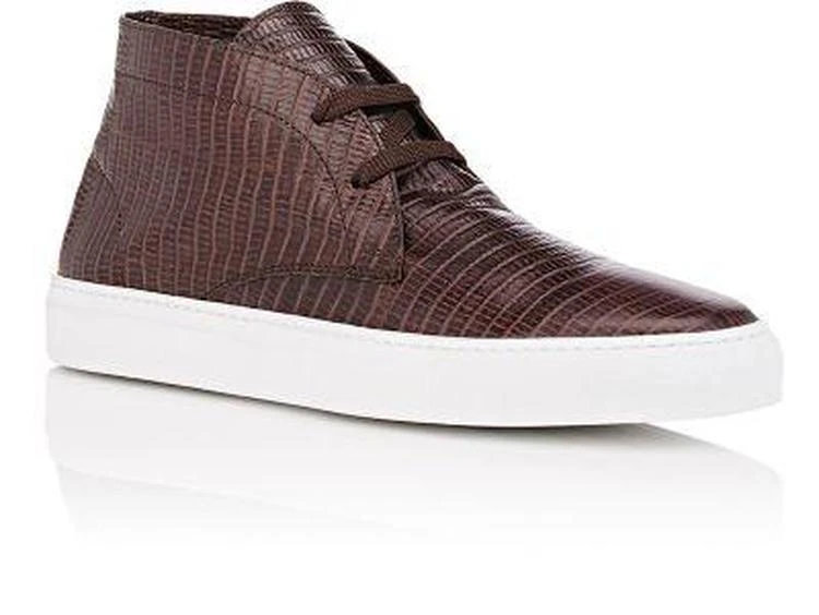 商品Barneys New York|Lizard-Stamped Leather Chukka Sneakers,价格¥952,第2张图片详细描述